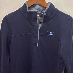 L.L.Bean Navy rugby cotton shirt